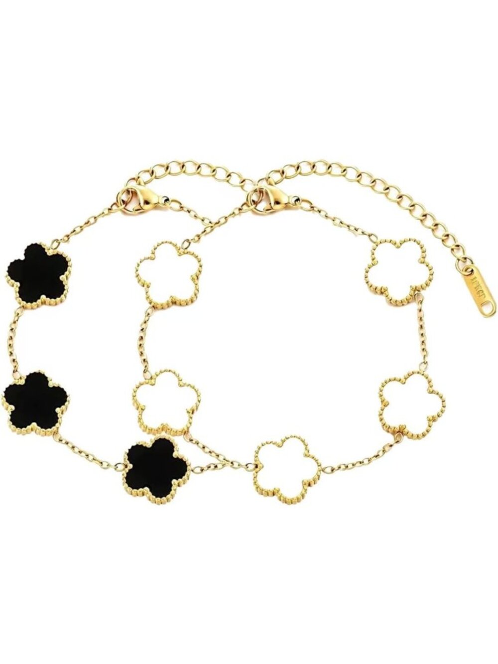 18K Gold Plated Four Leaf Clover Bracelet - Lucky Charm Jewelry Accessory